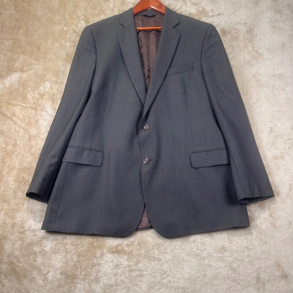 Brooks Brothers 346 Regent Fit Mens 46L Gray Glen Plaid 100% Wool Blazer Jacket